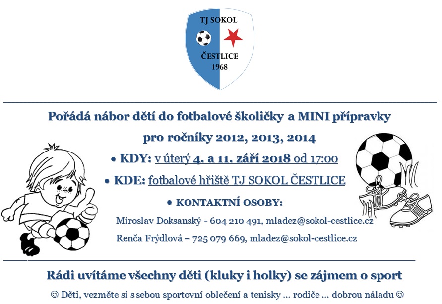 Nábor dětí do fotbalové školičky